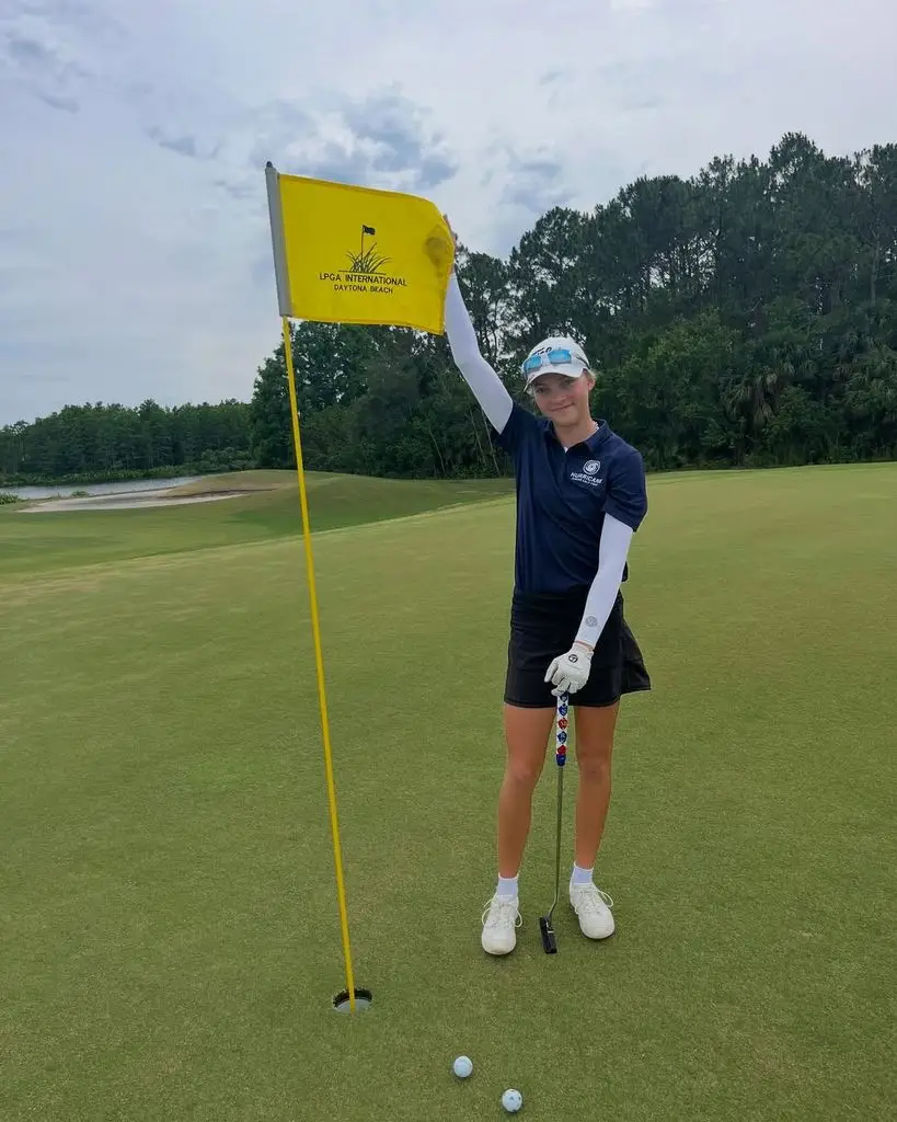 Bailey Baio on the golf course