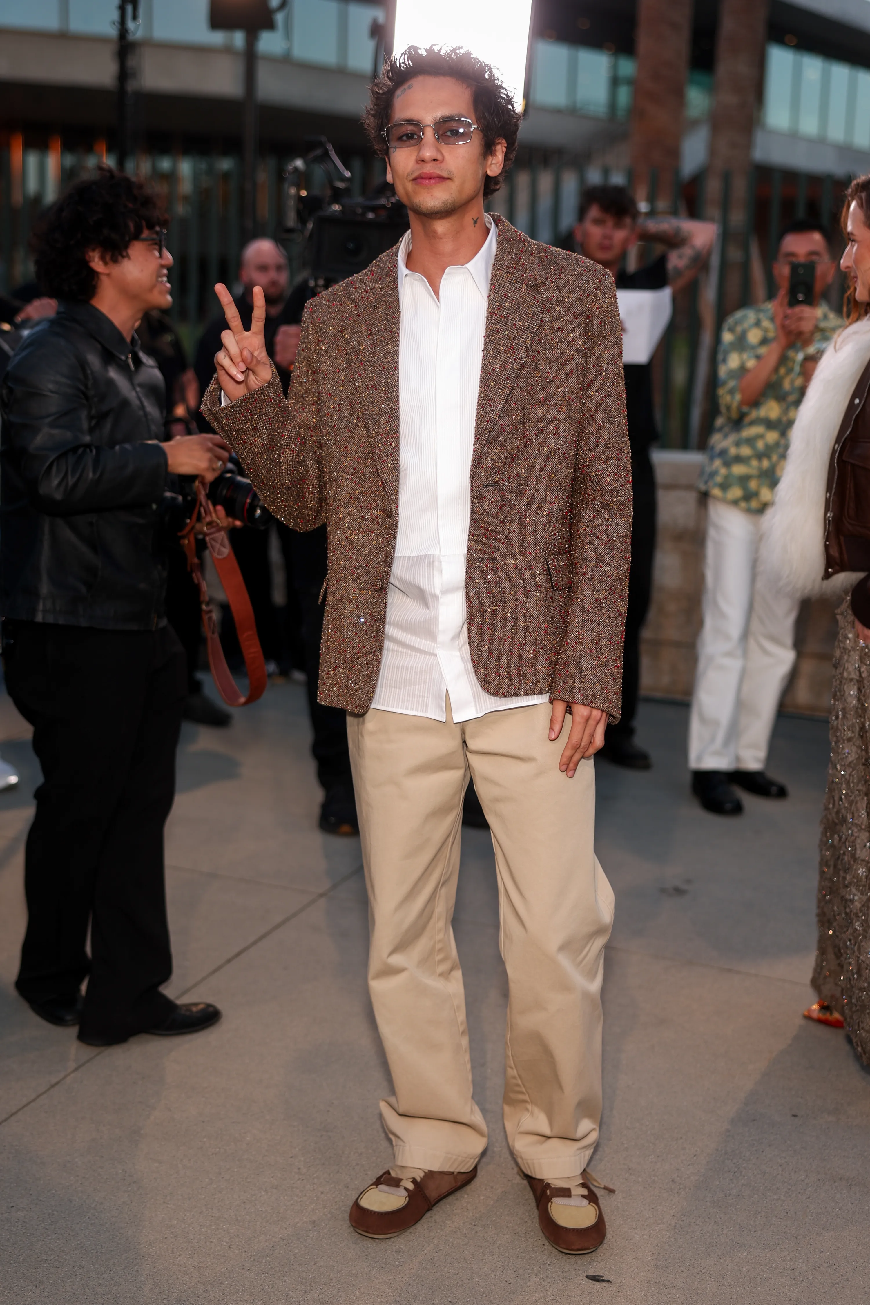 Dominic Fike attends the Dior 2027 Cruise collection show at the Los Angeles County Museum of Art
