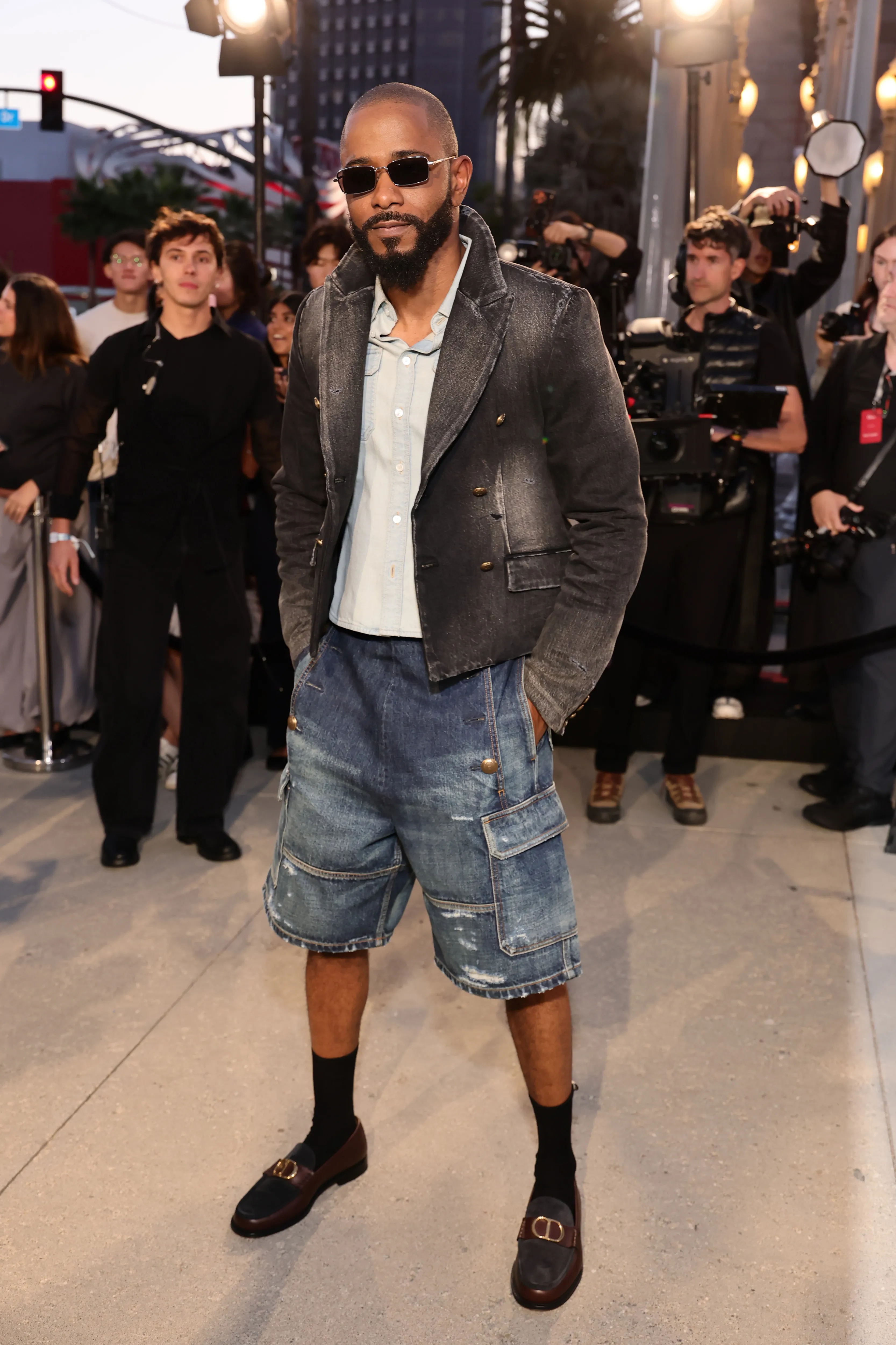 LaKeith Stanfield attends the Dior 2027 Cruise collection show at the Los Angeles County Museum of Art