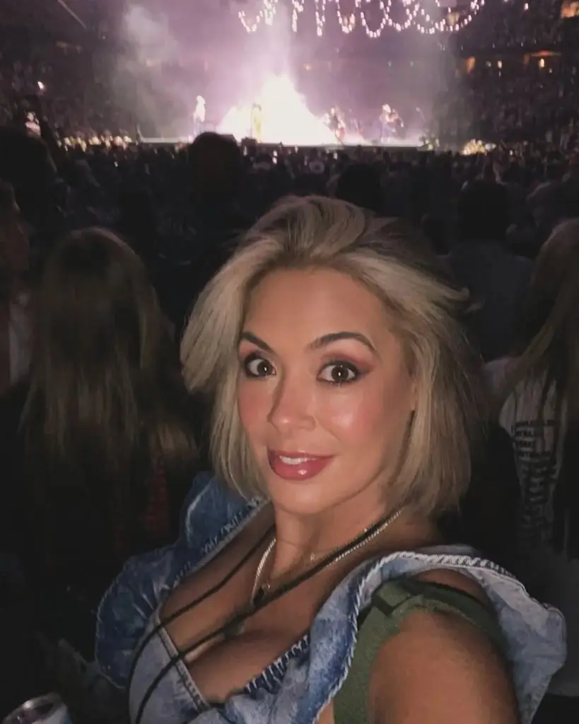 Photo of Tanea Brooks during a concert, posted on Instagram