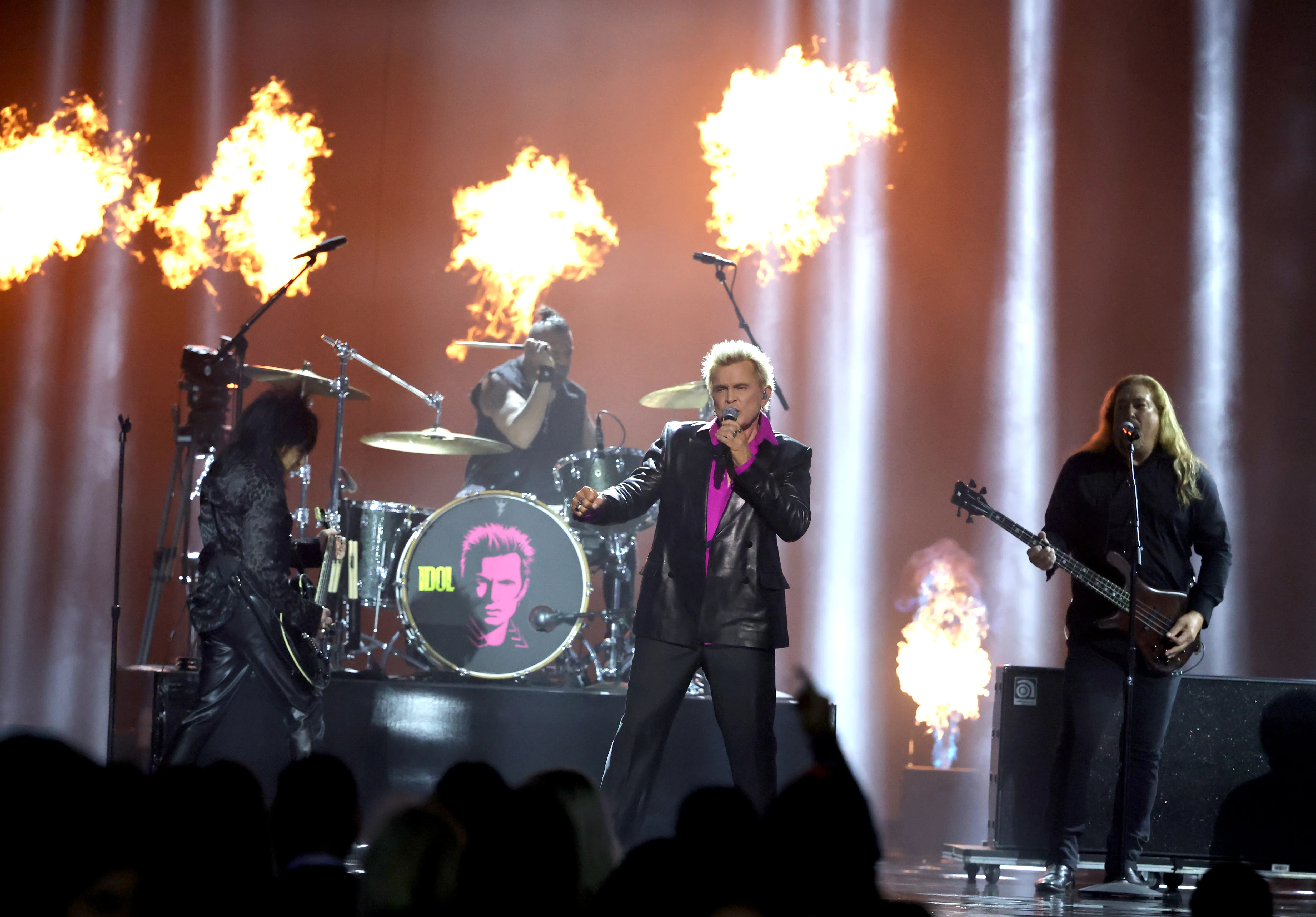 Billy Idol performs on stage during the 52nd American Music Awards