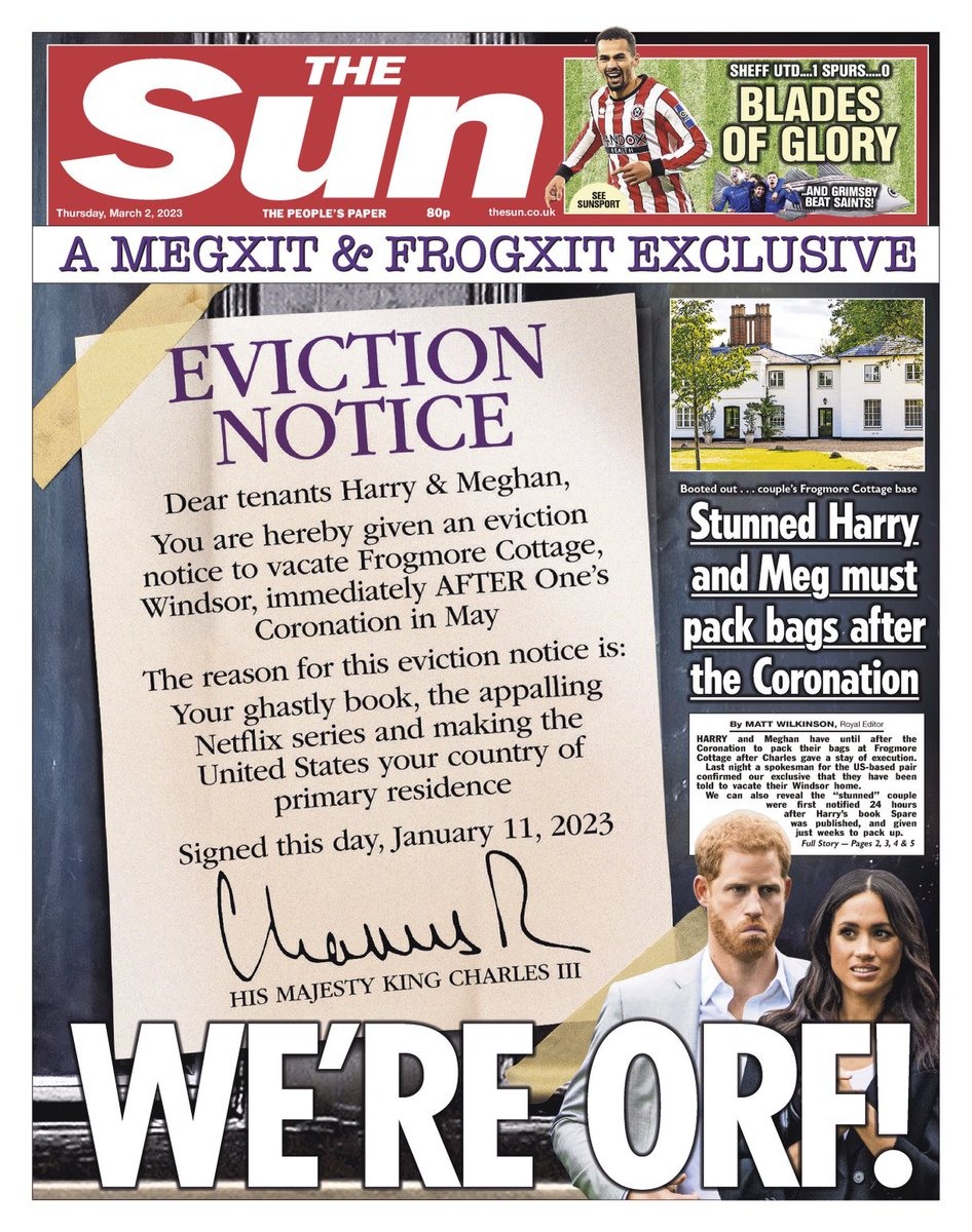 the sun frogxit sussex frogmore eviction