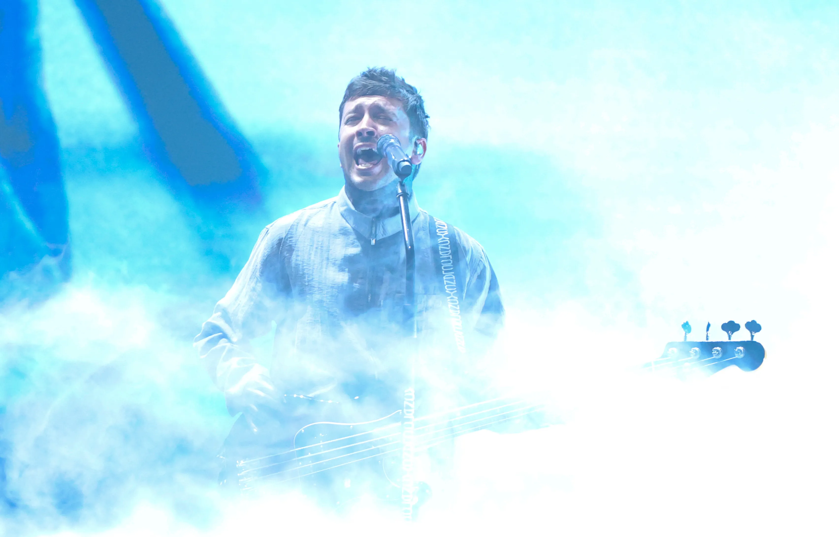 Josh Dun and Tyler Joseph of Twenty One Pilots perform onstage at the 52nd American Music Awards