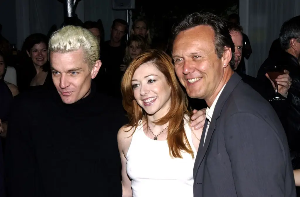 James Marsters, Alyson Hannigan and Anthony Stewart Head attend the "Buffy the Vampire Slayer" closing night of the series in 2003