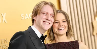 Jodie Foster's son Charlie towers over her for a rare star appearance