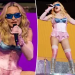Madonna, 67, shocks in a tight pink corset during surprise concert in New York's Times Square