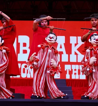 The Bob Baker Marionette Theater performs at Coachella in 2026.