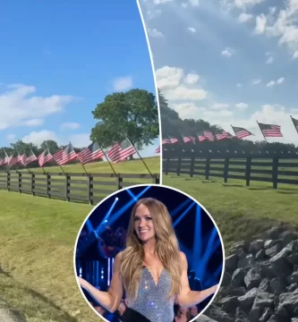 Carrie Underwood shares patriotic video of American flag show close to her Tennessee property 1 Carrie Underwood shares patriotic video of American flag display near her Tennessee property