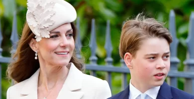 Prince George is the image of Prince William during his poignant visit alongside Kate Middleton