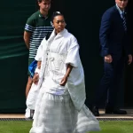 Naomi Osaka wore an all-white kimono at Wimbledon