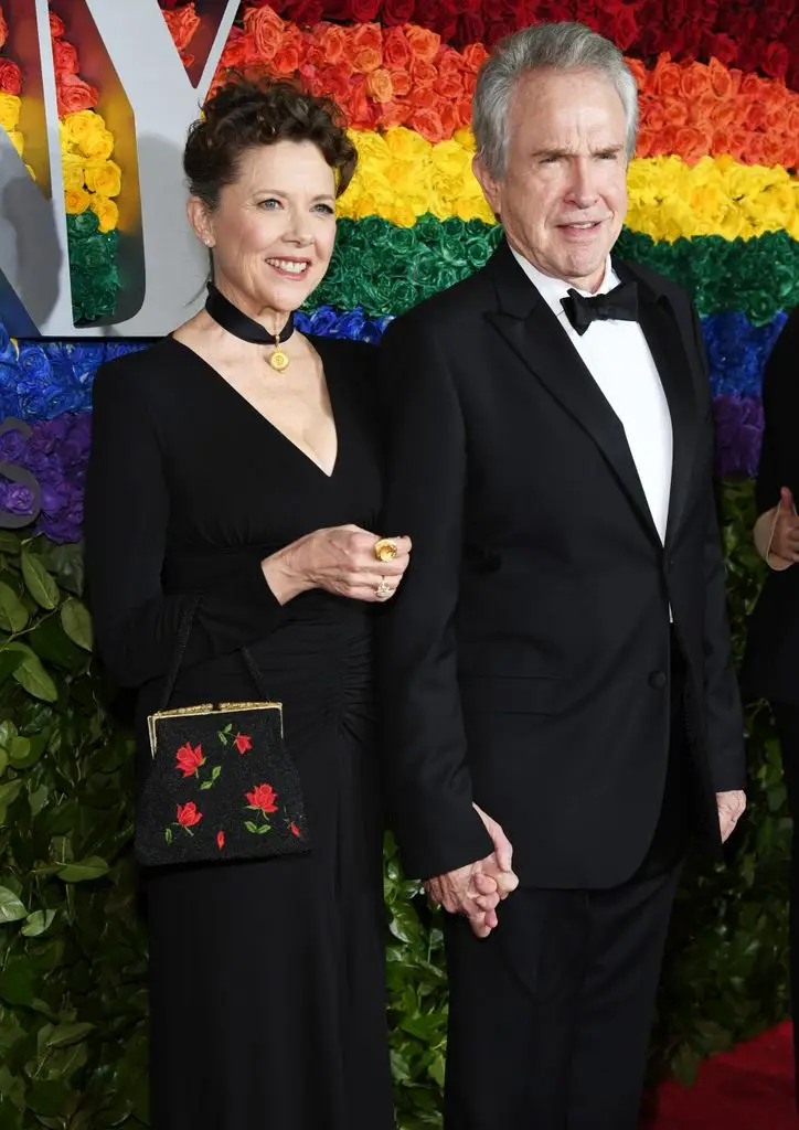 Annette Bening and Warren Beatty at the Tony Awards in 2019.