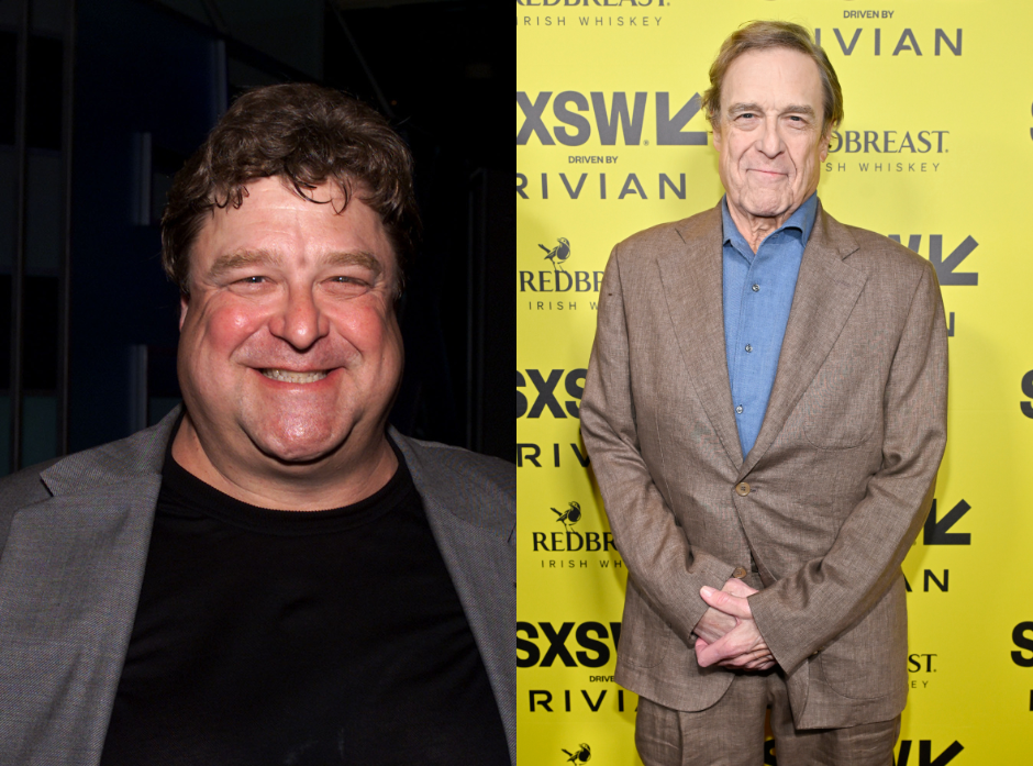 Split image by John Goodman. On the left, in a black t-shirt and gray jacket in 2000. On the right, in a brown jacket and blue shirt in 2026.