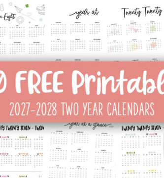 Printable 2027 2028 Two Year Calendars Feature Image