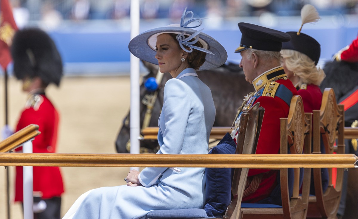 Princess Kate gave anti-monarchy protesters an icy look throughout Trooping the Coloration 1 avalon 1109967287