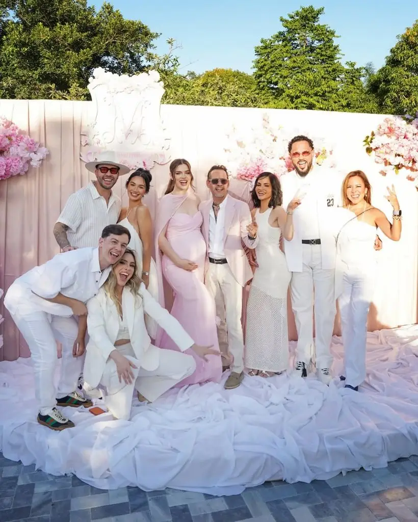 Marc Anthony's spouse Nadia Ferreira reveals off her child bump in lavish pink celebration forward of daughter's arrival 2 Marc and Nadia joined by their family and friends gathered to celebrate the imminent arrival