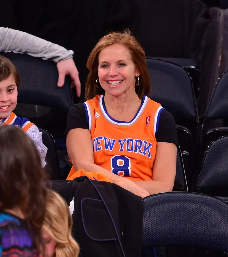 Katie Couric attends the Denver Nuggets vs New York Knicks game at Madison Square Garden on February 7, 2014 in New York City.