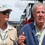 Jeremy Clarkson seen for the first time since revealing his cancer diagnosis as he attends F1 with girlfriend Lisa