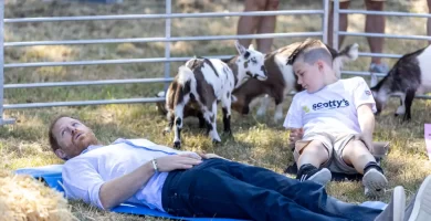 The moment Prince Harry was injured by a rambunctious goat