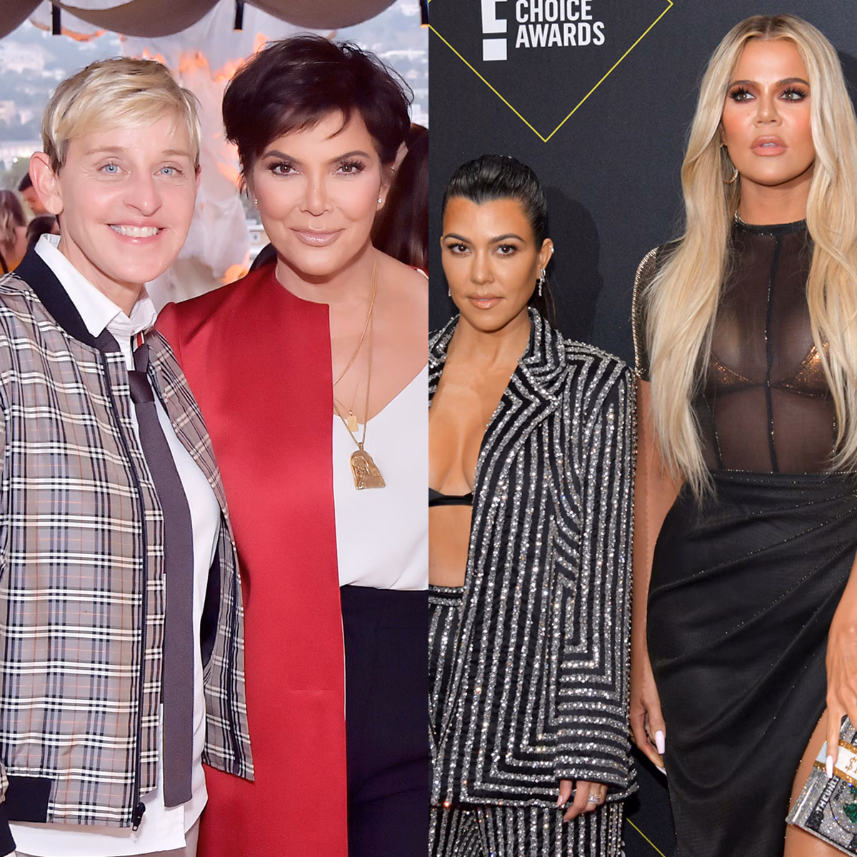 Khloe Kardashian and Kourtney Kardashian react to Ellen DeGeneres' tribute to MJ