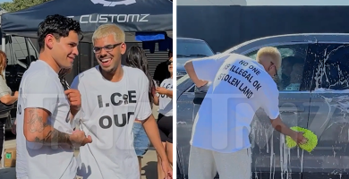 N3on and Ryan Garcia support families affected by ICE at the car wash