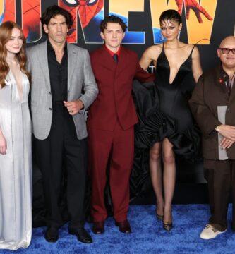 Zendaya wore Ashi Studio and terrible bangs to the 'Spider-Man' premiere in Los Angeles