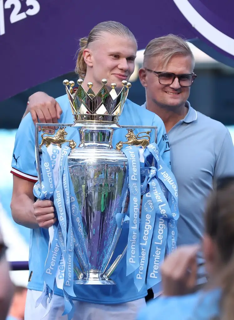 Erling Haaland with his father, Alf-Inge Haaland