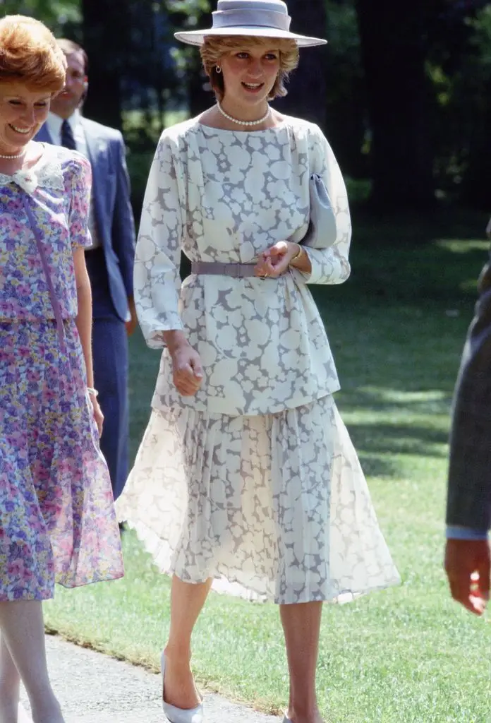 Princess Diana's second 'bare' skirt second 2 Princess Diana in Ottawa, Canada, in 1983, wearing a see-through costume designed by Jasper Conran
