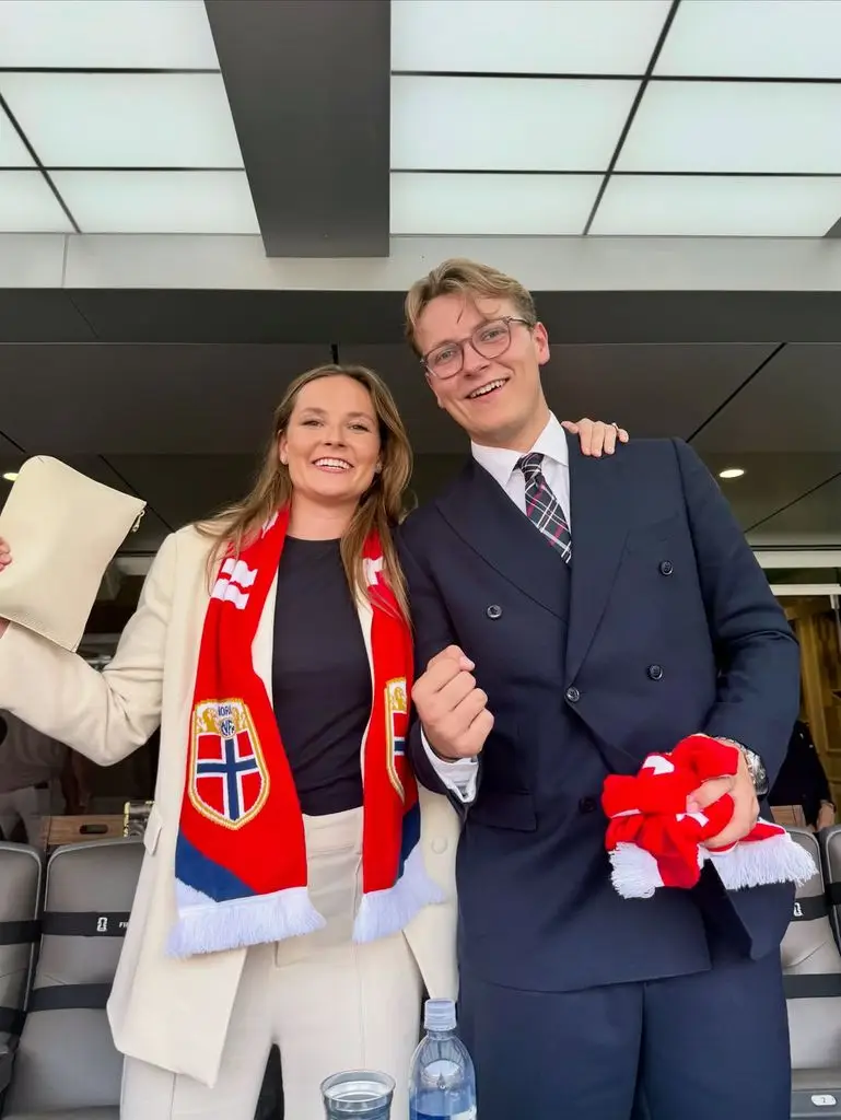 Crown Princess Mette-Marit of Norway shares her first picture since life-saving lung surgical procedure 2 Princess Ingrid Alexandra and Prince Sverre Magnus of Norway watch Norway beat Brazil