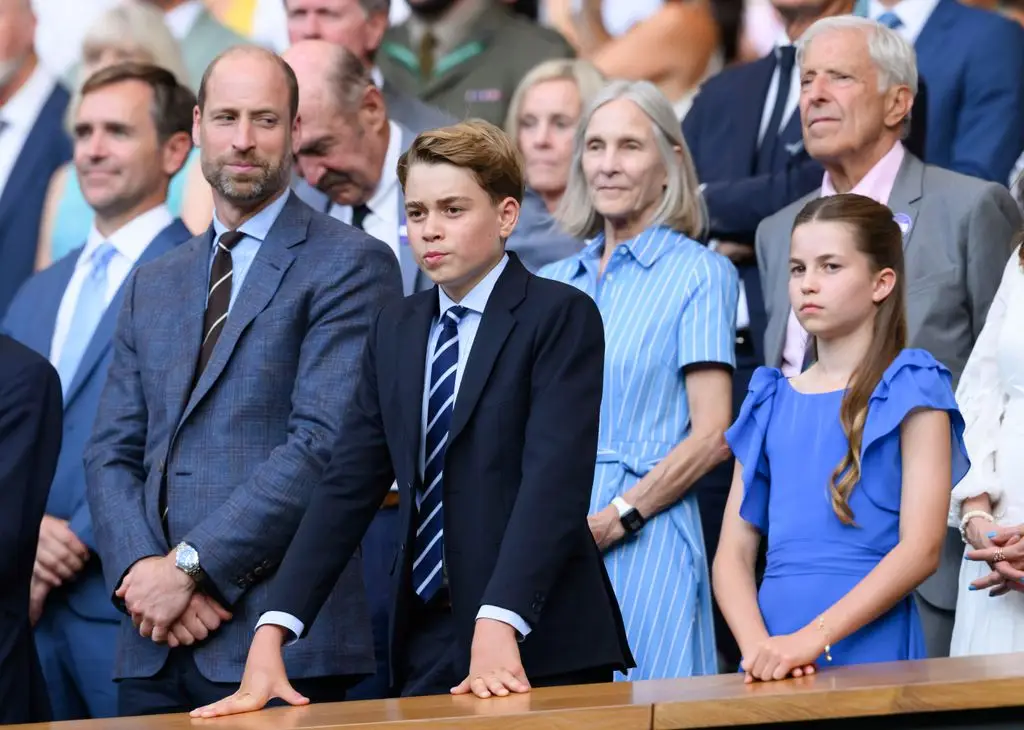 The sensible Kate Middleton receives a standing ovation in an emotional second 1 Prince William, the Prince of Wales, Prince George of Wales and Princess Charlotte of Wales attend day fourteen of the 2026 Wimbledon Tennis Championships at the All England Lawn Tennis and Croquet Club on July 12, 2026.