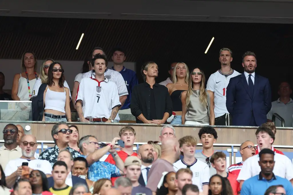 David with his wife Victoria, daughter Harper, sons Cruz and Romeo and Jackie Apostel in Miami Gardens, Florida 