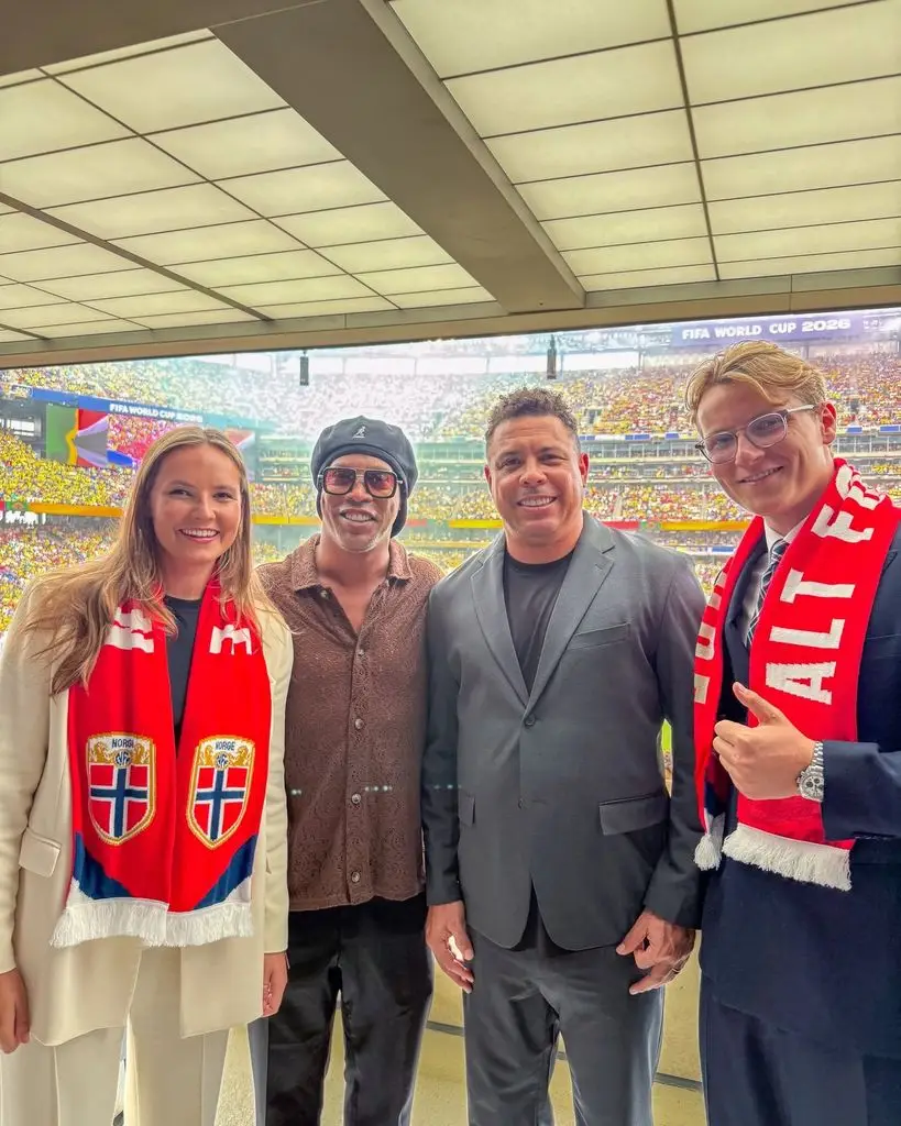 Crown Princess Mette-Marit of Norway shares her first picture since life-saving lung surgical procedure 3 Princess Ingrid and Prince Sverre with Brazilian superstars Ronaldinho and Ronaldo during Norway's match against Brazil