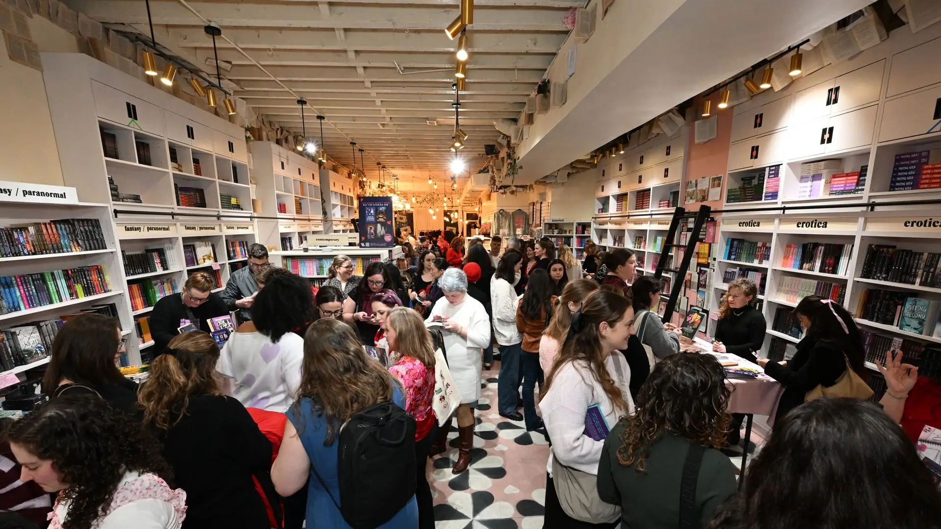 Romance bookstore The Ripped Bodice, pictured here for a 2025 event, is hosting a romance panel featuring authors from American imprint LYX on July 17, 2026.