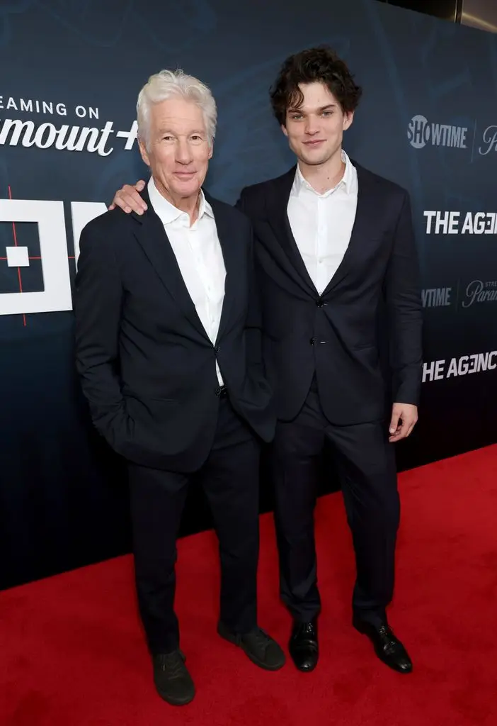 Richard Gere and Homer Gere in costumes at The Agency | Premiere in New York