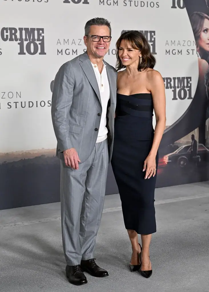 Matt Damon reveals strict 'non-negotiable' rule in his 20-year marriage to spouse Luciana 3 Matt Damon and Luciana stand together at an event, smiling.