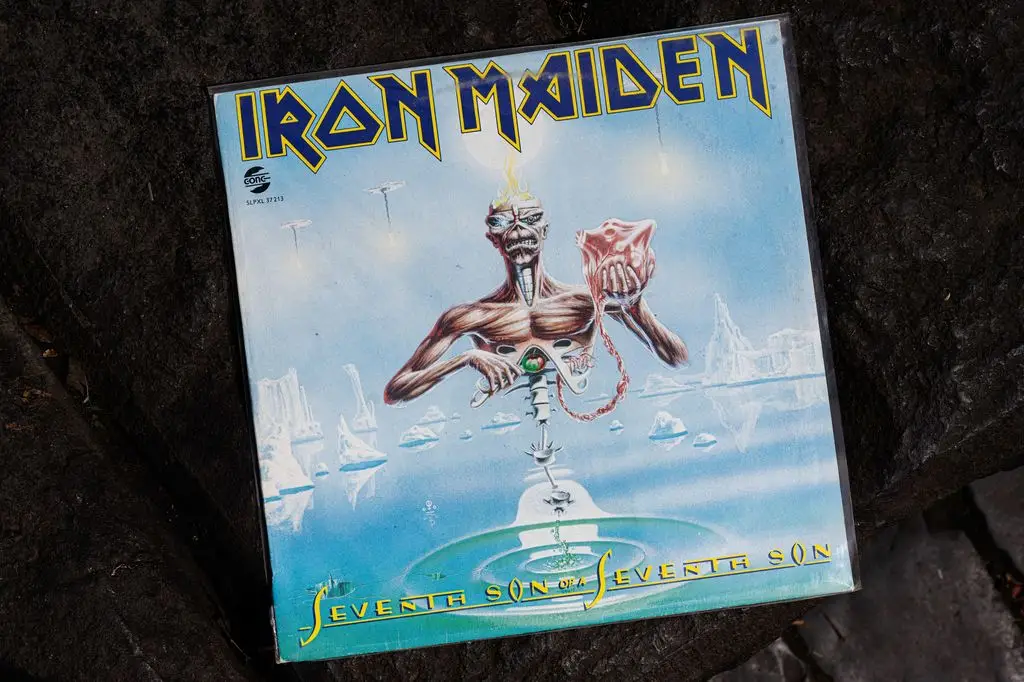Iconic cover of Iron Maiden's legendary 1988 album Seventh Son of a Seventh Son