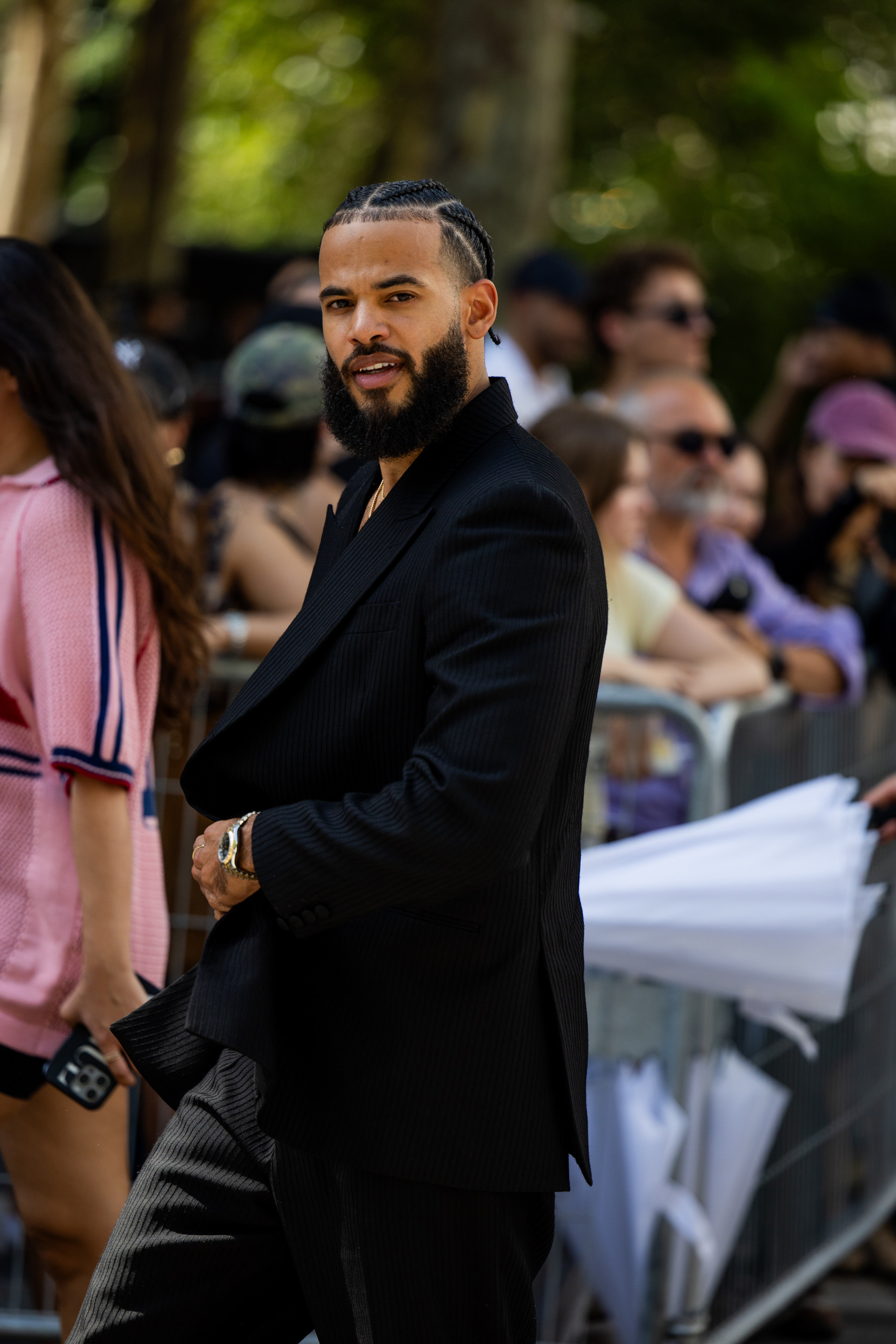 All of the Fashionable Black Males We Noticed Entrance Row at Paris Vogue Week 8 GettyImages 2283336342