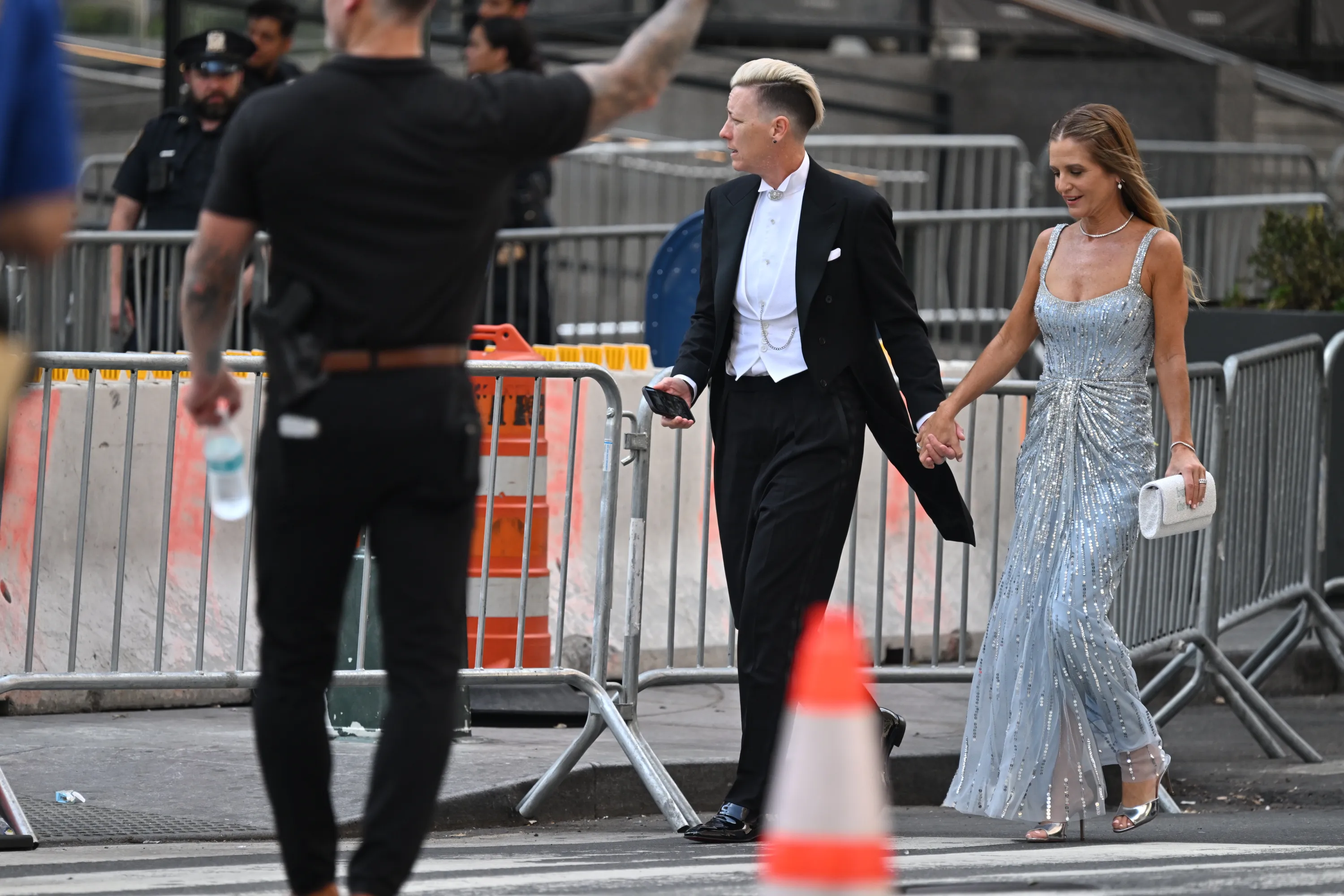 Abby Wambach and Glennon Doyle arrive at Madison Square Garden in New York on July 3, 2026.