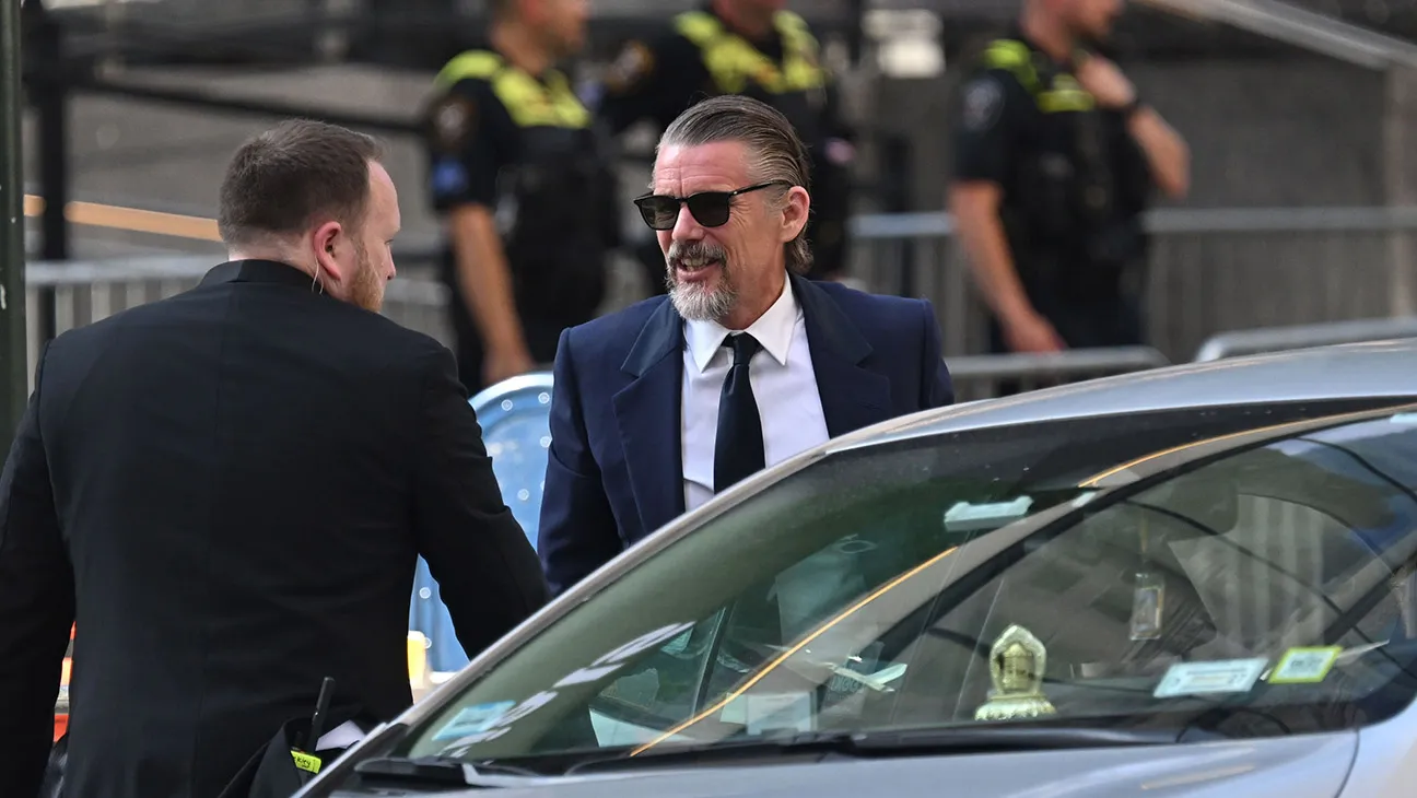 Ethan Hawke arrives at Madison Square Garden on July 3, 2026 in New York.