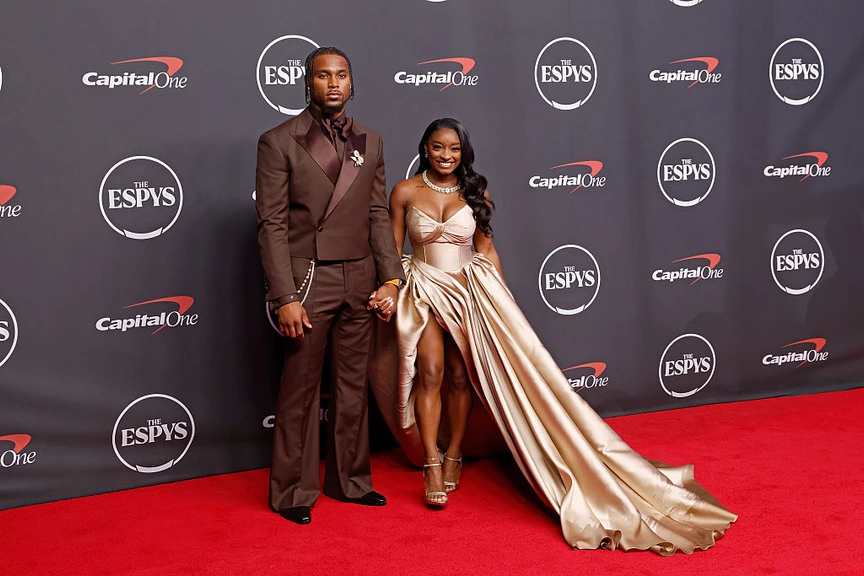 Simone Biles and Jonathan Owens