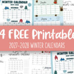 Printable 2027 2028 Winter Calendars Feature Image