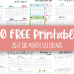 Printable 2027 Six Month Calendars Feature Image
