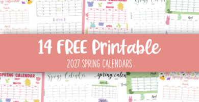 Printable 2027 Spring Calendars Feature Image