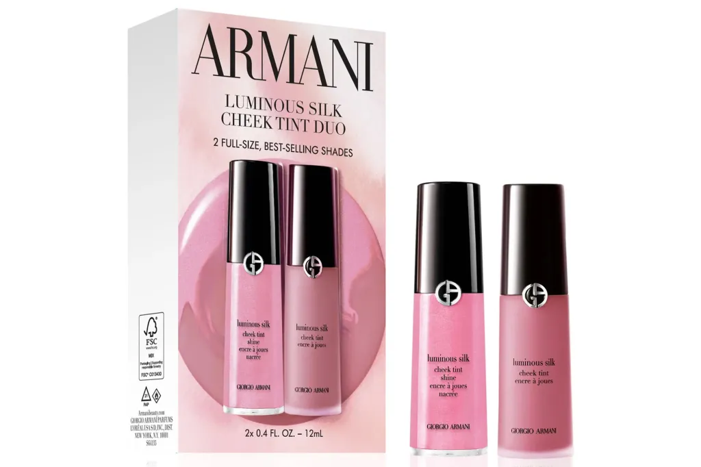What Web page Six Editors Are Actually Shopping for at Nordstrom's Anniversary Sale 1 Giorgio Armani Silk Luminous Cheek Tint Duo with two full-sized cheek tints, one shimmery rose and one matte rose.