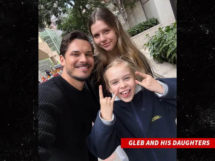 Gleb Savchenko and his daughters insta 1