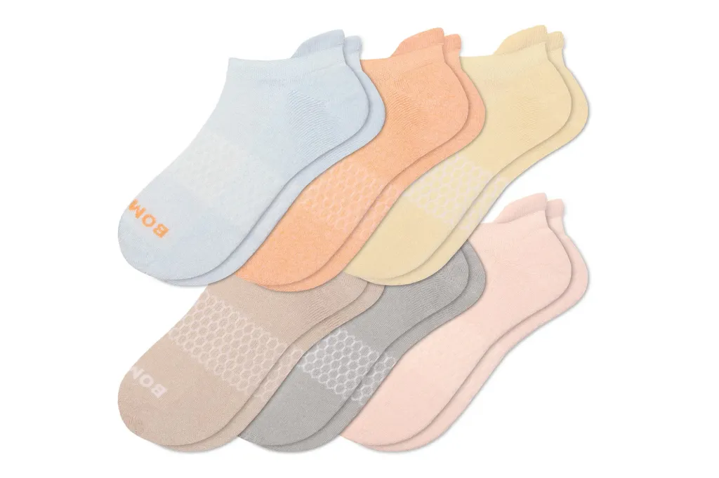 What Web page Six Editors Are Actually Shopping for at Nordstrom's Anniversary Sale 14 Six pairs of BOMBAS women's ankle socks in light blue, peach, yellow, beige, gray and pink.