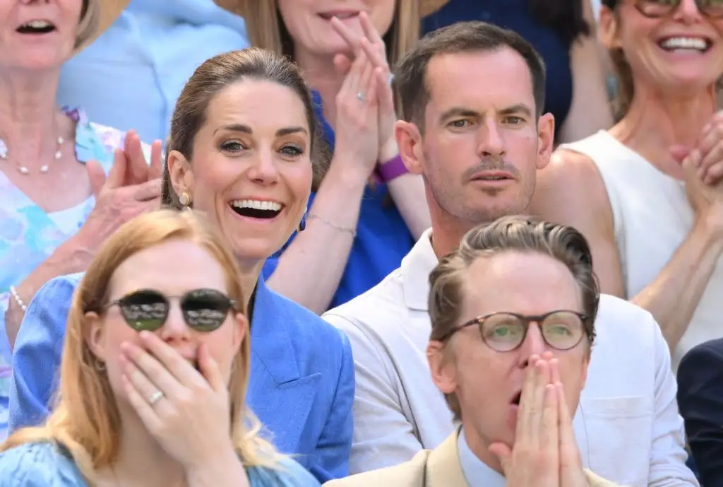 Kate Middleton watches tennis with Andy Murray