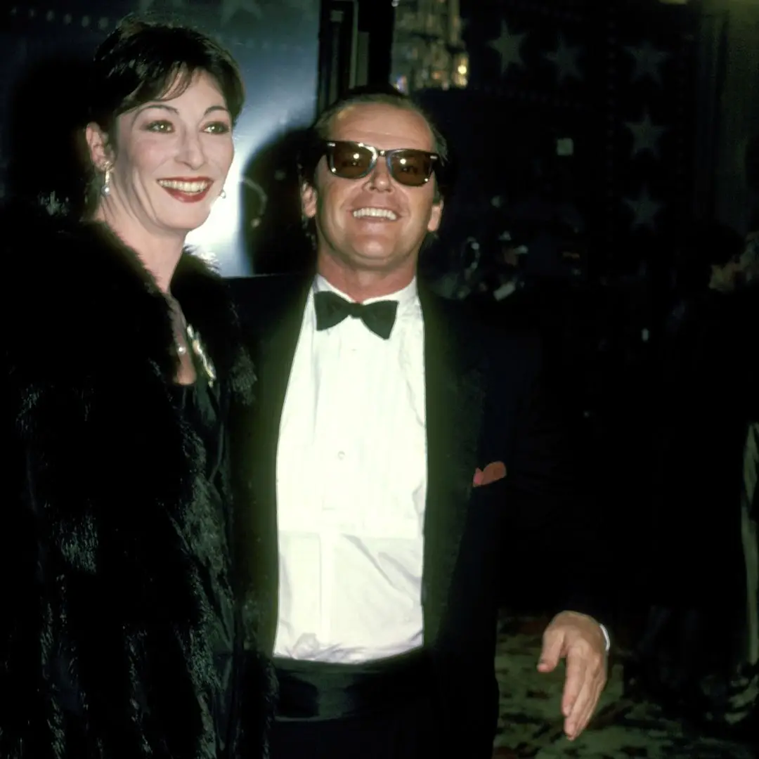 Anjelica Huston and Jack Nicholson at the American Film Institute's John Huston Tribute Gala at the Beverly Hilton Hotel in Beverly Hills, California, United States