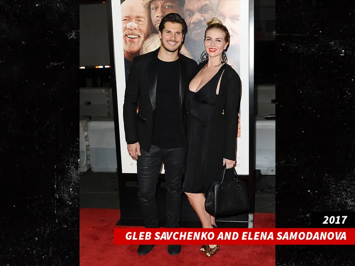 Gleb Savchenko and his wife Elena Samodanova 2017 Getty 1