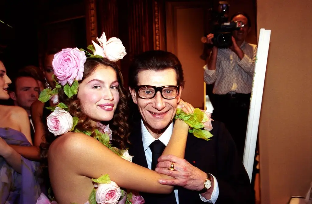 Former Victoria's Secret Angel Laetitia Casta, 48, Seems to be Superb in Her Newest Outing 2 Laetitia with French fashion designer Yves Saint Laurent