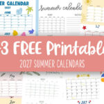 Printable 2027 Summer Calendars Feature Image